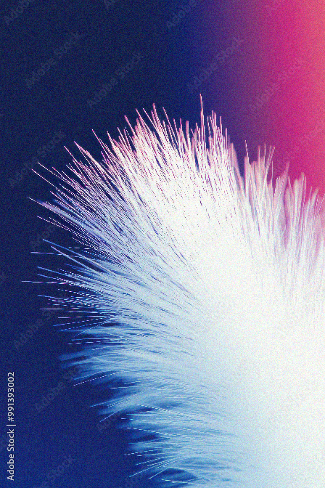 Poster Grainy gradient background, Abstract close-up of colorful light patterns resembling delicate strands, creating a dreamy and ethereal atmosphere for artistic projects.