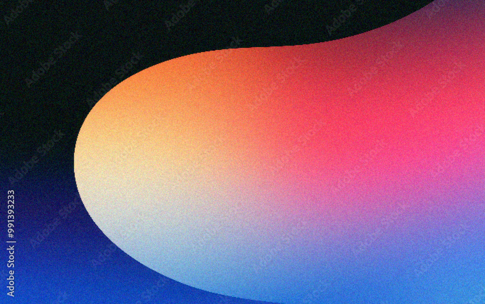 Poster grainy gradient background, a vibrant, abstract gradient design featuring smooth curves and a blend 
