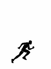 silhouette of a person running