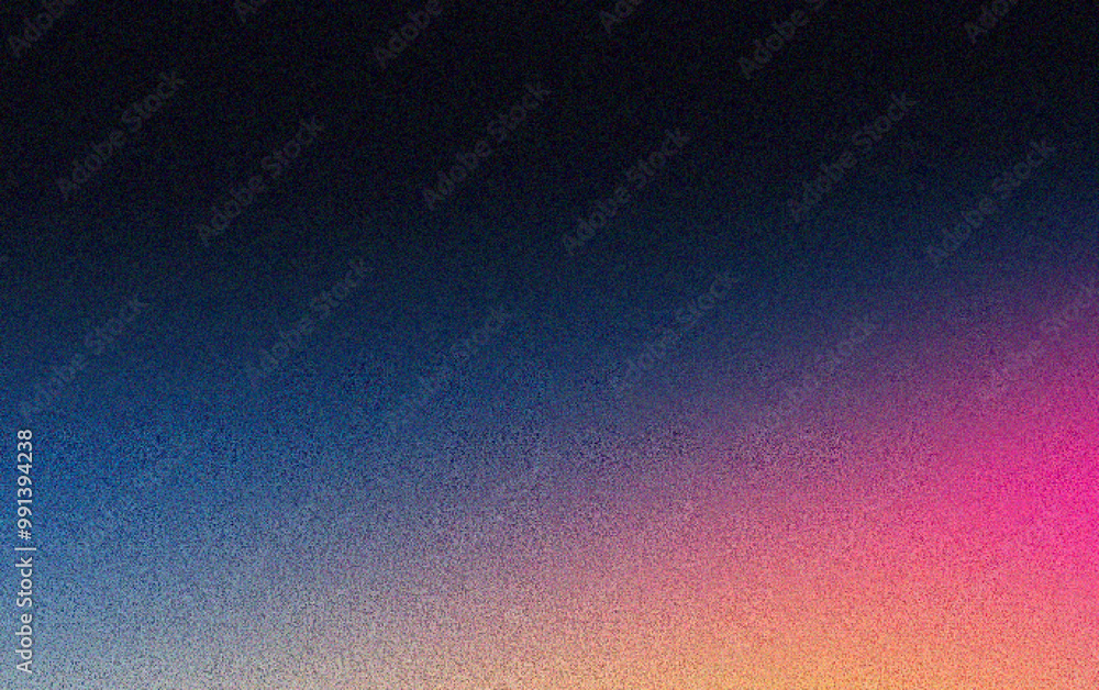Poster grainy gradient background, a beautiful gradient showcasing deep blue tones blending into vibrant pi