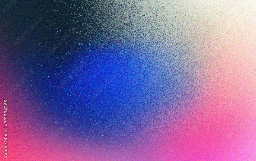 Poster grainy gradient background, a vibrant abstract background featuring a smooth gradient of blue and pi