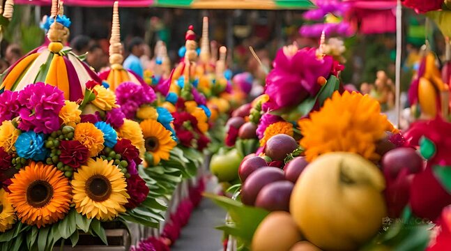 Davao City Kadayawan Festival Decorated Floats and Colorful Cityscape