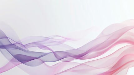 Abstract Flowing Lines in Purple and Pink Hues