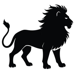 Lion silhouette victor art illustration eps