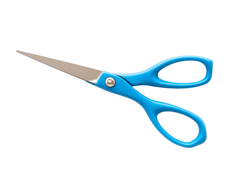 a blue scissors with a handle - Powered by Adobe
