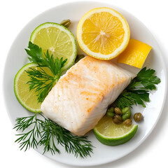 Freshly prepared salmon with citrus and herbs