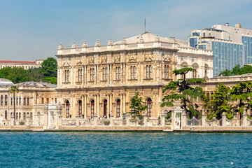 Naklejka premium Dolmabahce palace in Besiktas district of Istanbul, Turkey
