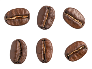 a group of brown coffee beans
