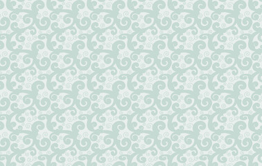 Wallpaper print. Antique style seamless pattern wallpaper design vector illustration. Creative abstract drawing background with spiral shapes.