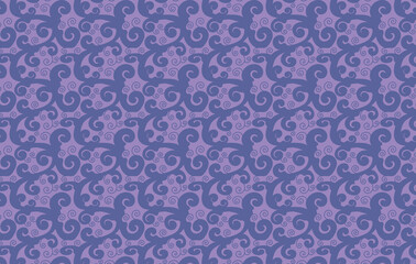 Wallpaper print. Antique style seamless pattern wallpaper design vector illustration. Creative abstract drawing background with spiral shapes.