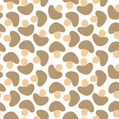 mushrooms pattern background. flat illustration mushroom pattern background. mushroom food background. 