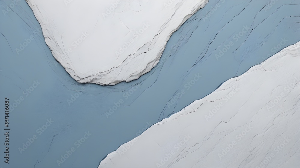 Poster abstract blue background like a wall pattern with lumpy paint, blue and white background for your pr