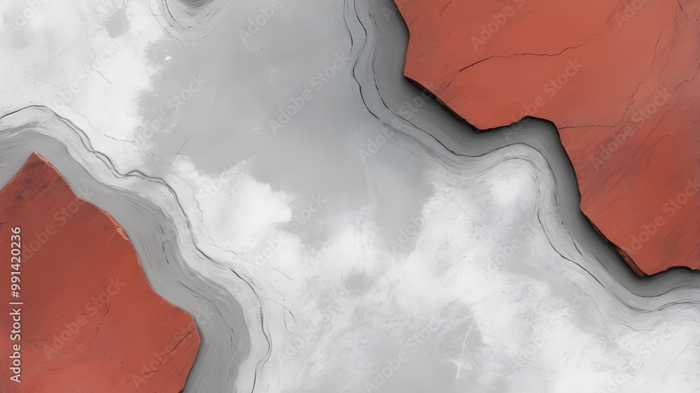 Poster abstract red background like a wall pattern with lumpy paint, red and white background for your pres