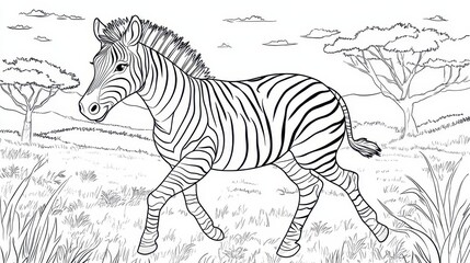Zebra in the African Savanna
