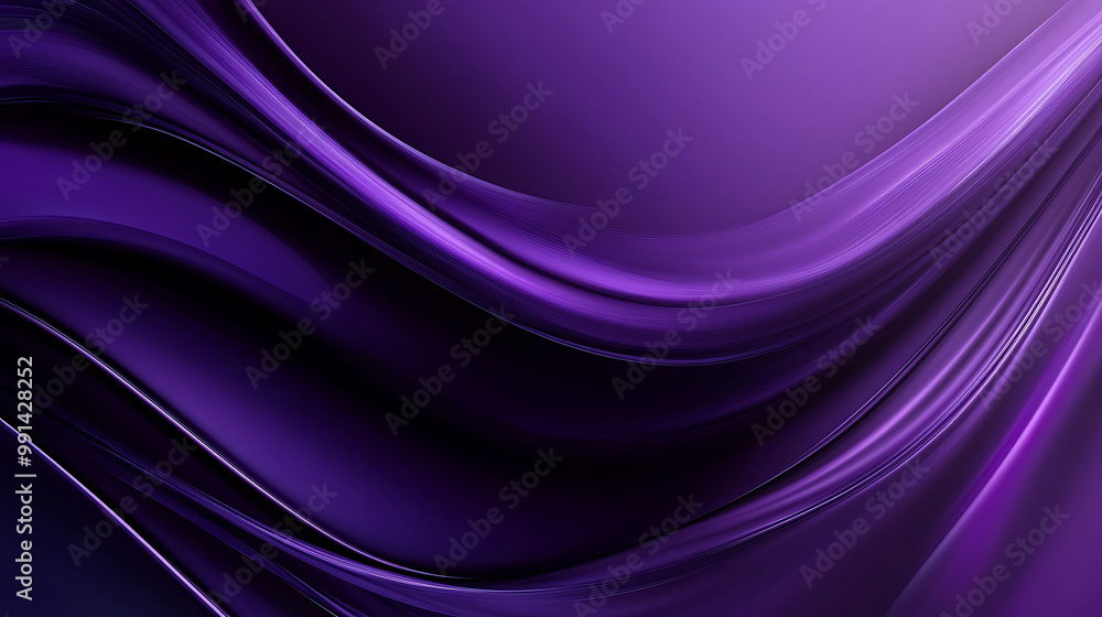 Poster abstract purple wavy background with gradient effect.