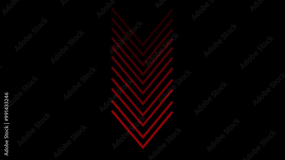 Poster arrow bouncing slide to down, directional arrow icon animation.