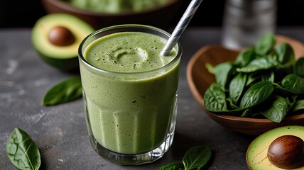Green smoothie avocado