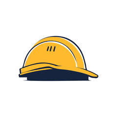 Yellow hard hat design for construction
