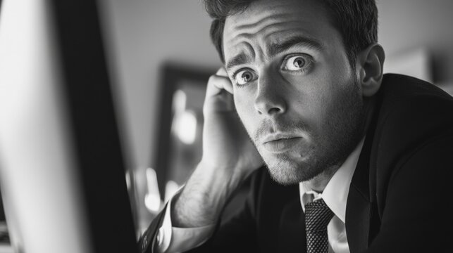 Exasperated Businessman at Work