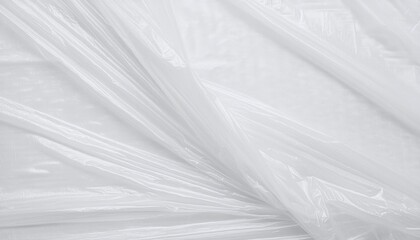 Obraz premium White transparent plastic film wrap texture background