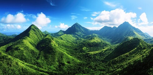 Picturesque Mountain Range under a Clear Sky