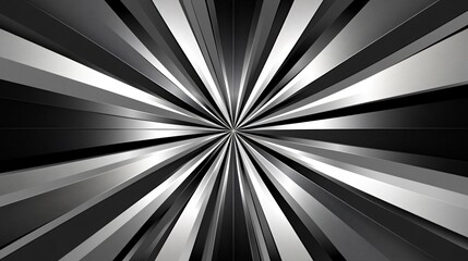 Abstract black and white stripes radiating outwards from the center.