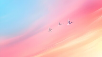 Fototapeta premium Morning Serenity, a tranquil water painting capturing the essence of dawn with soft hues and flowing patterns, evoking calm and reflection.
