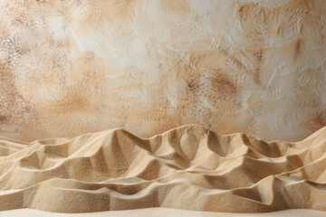 Obraz premium Abstract sand background on a table, with empty space for text.