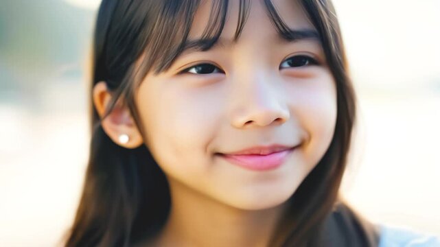 可愛い笑顔を浮かべる女の子