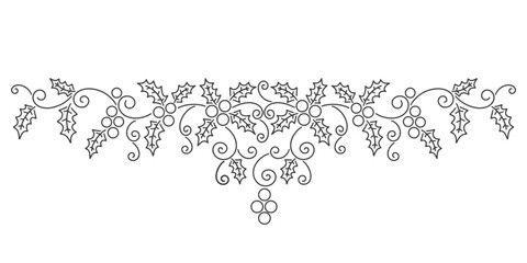 Christmas decoration, christmas baubles. Decoration isolated elements. Doodles and sketches vector illustration