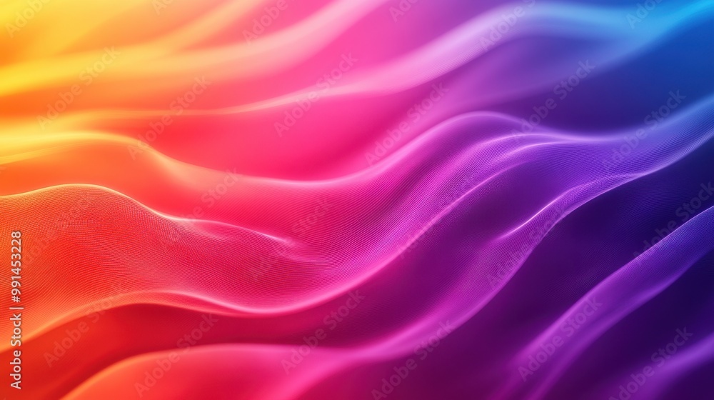 Poster colorful wave patterns creating a vibrant and dynamic visual effect.
