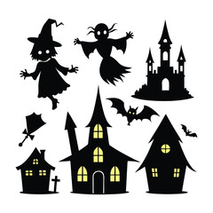 Spooky Halloween 2024,vector Set: Festive and Creepy Illustrations