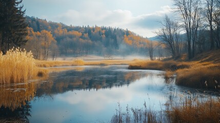Obraz premium Landscape photos from the nature reserve of Jurilovca commune in Tulce : Generative AI