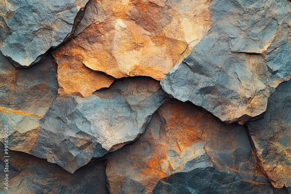 Poster textured surface of natural rocks showcasing unique colors and patterns, ideal for backgrounds and d