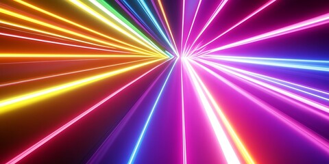 Obraz premium Abstract light speed background with colorful lights