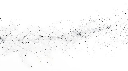 Obraz premium Abstract Network of Connected Black Dots and Lines on White Background