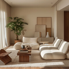 Living room with plant