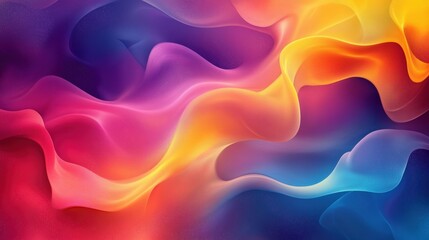 Obraz premium A vibrant abstract background featuring flowing colors of red, orange, pink, and blue, creating a dynamic and modern design.