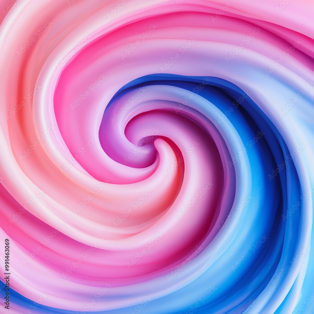Poster a vibrant swirl of pink and blue hues creating a dynamic and mesmerizing abstract background.