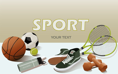 sports mockup for text in beige color