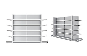 Shop rack isolated on white background. Vector