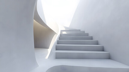 Obraz premium 3d interior design in pastel colour with trendy architecture 