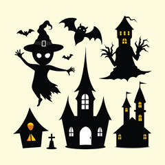 Spooky Halloween 2024,vector Set: Festive and Creepy Illustrations