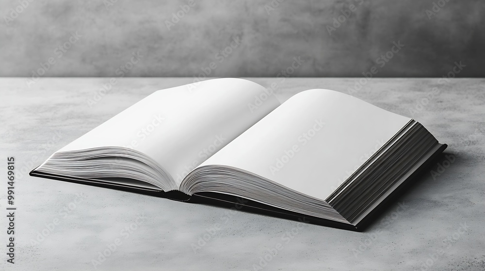 Poster blank catalog magazine book template with soft shadows ready for your design : generative ai