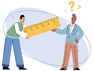 Social distance vector illustration. The social distance metaphor highlights importance staying physically apart Isolation serves as warning sign potential dangers and risks Taking preventive measures