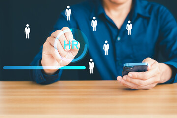 Human resource management through evaluation and testing to find employees' human resource management, human resource management employment concept