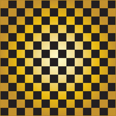 An Abstract Seamless Yellow and Black Checkered pattern Vector. Geometric ethnic oriental chess board wall art pattern. Design for background, wallpaper, flooring, wrapping, fabric and textile prints.