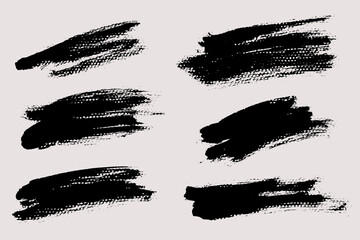Brush strokes vector. Painted rectangles collection. Grunge long and diagonal brushes. Textured backgrounds