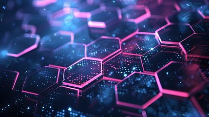 Fototapeta premium Digital Hexagon Abstract Technology Background – Modern Design for Innovation and Connectivity