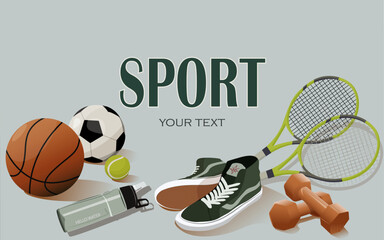 sport mockup for text in blue color
